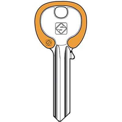 CHIAVE PIATTA UNIVERSALE UL054DZ SILKY SILCA - OTTONE NICHELATO- 100 pezzi