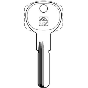 CHIAVE PUNZONATA GRUPPO PRIMAVERA GPI1 SILCA - OTTONE NICHELATO- 5 pezzi