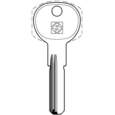 CHIAVE PUNZONATA GRUPPO PRIMAVERA GPI1 SILCA - OTTONE NICHELATO- 5 pezzi