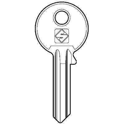 CHIAVE PIATTA ISEO IE3SL SLIM SILCA - OTTONE NICHELATO- 10 pezzi