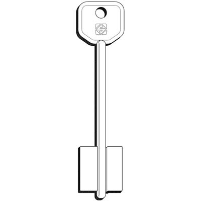 CHIAVE DOPPIA MAPPA ATRA 5AT7 SILCA - OTTONE NICHELATO- 5 pezzi