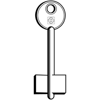 CHIAVE DOPPIA MAPPA CERUTTI C SILCA - OTTONE NICHELATO- 5 pezzi