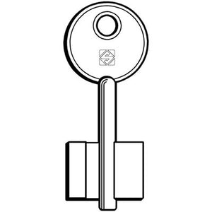 CHIAVE DOPPIA MAPPA IDM 5ID7 SILCA - OTTONE NICHELATO- 5 pezzi