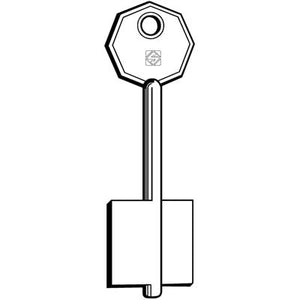 CHIAVE DOPPIA MAPPA MOTTURA MTM SILCA - OTTONE NICHELATO- 5 pezzi