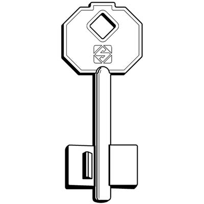 CHIAVE DOPPIA MAPPA PREFER 5PF1 SILCA - OTTONE NICHELATO- 5 pezzi