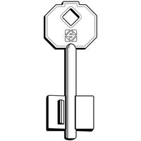 CHIAVE DOPPIA MAPPA PREFER 5PF3 SILCA - OTTONE NICHELATO- 5 pezzi