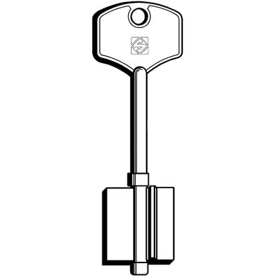 CHIAVE DOPPIA MAPPA POTENT 5PT2 SILCA - OTTONE NICHELATO- 5 pezzi