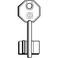 CHIAVE DOPPIA MAPPA POTENT 5PT3 SILCA - OTTONE NICHELATO- 5 pezzi