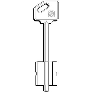 CHIAVE DOPPIA MAPPA CR 5R14 SILCA - OTTONE NICHELATO- 5 pezzi