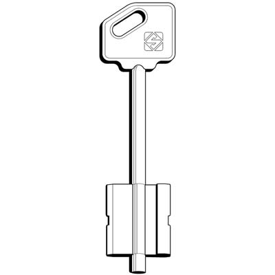 CHIAVE DOPPIA MAPPA CR 5R14 SILCA - OTTONE NICHELATO- 5 pezzi