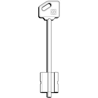 CHIAVE DOPPIA MAPPA CR 5R16 SILCA - OTTONE NICHELATO- 5 pezzi