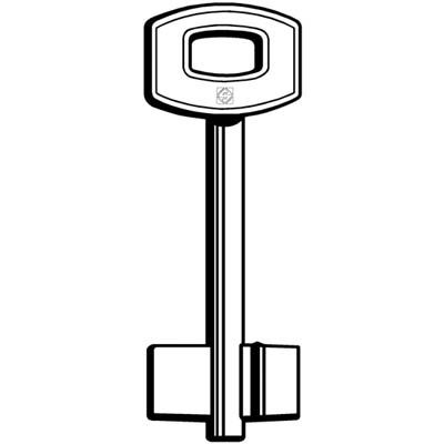 CHIAVE DOPPIA MAPPA SIBI SAB S SILCA - OTTONE NICHELATO- 5 pezzi