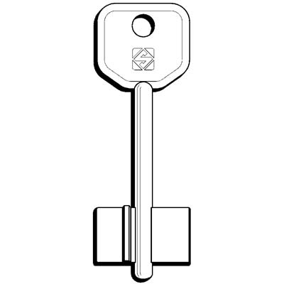 CHIAVE DOPPIA MAPPA ATRA 5AT5 SILCA - OTTONE NICHELATO- 5 pezzi