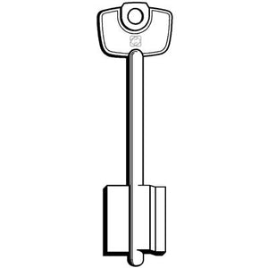 CHIAVE DOPPIA MAPPA CERUTTI VIRO 5C4 SILCA - OTTONE NICHELATO- 5 pezzi