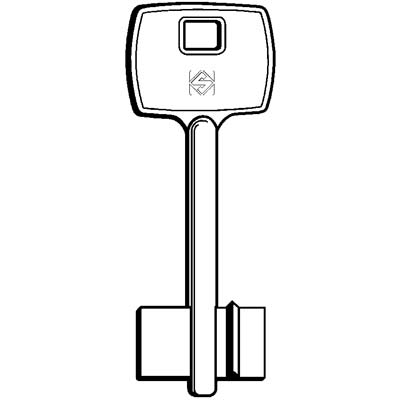 CHIAVE DOPPIA MAPPA CORBIN 5CB1 SILCA - OTTONE NICHELATO- 5 pezzi