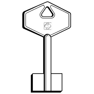 CHIAVE DOPPIA MAPPA ITALCHIAVI 5IT3 SILCA - OTTONE NICHELATO- 5 pezzi