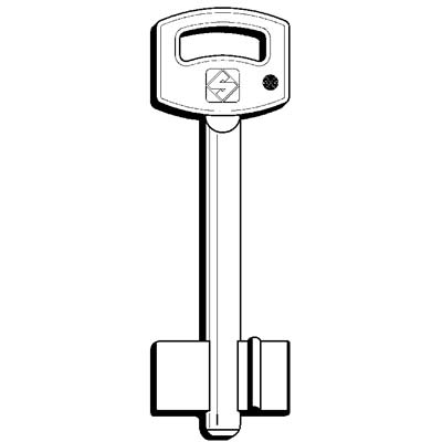 CHIAVE DOPPIA MAPPA SAB 5SAB2 SILCA - OTTONE NICHELATO- 5 pezzi