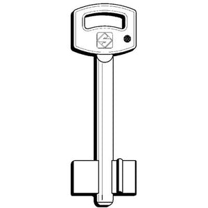 CHIAVE DOPPIA MAPPA SAB 5SAB2 SILCA - OTTONE NICHELATO- 5 pezzi