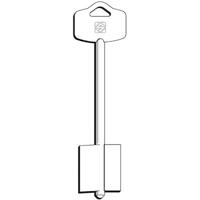 CHIAVE DOPPIA MAPPA ESETY 5EY22 SILCA - OTTONE NICHELATO- 5 pezzi