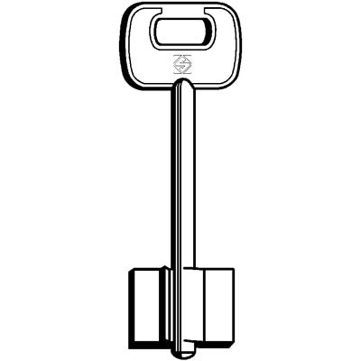 CHIAVE DOPPIA MAPPA ISEO 5IE7 SILCA - OTTONE NICHELATO- 5 pezzi