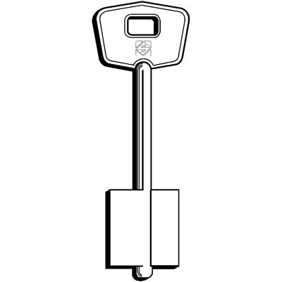 CHIAVE DOPPIA MAPPA MOTTURA 5MT14 SILCA - OTTONE NICHELATO- 5 pezzi