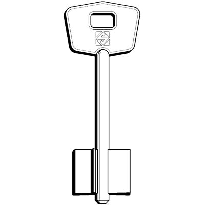 CHIAVE DOPPIA MAPPA MOTTURA 5MT7 SILCA - OTTONE NICHELATO- 5 pezzi