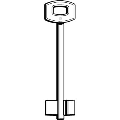 CHIAVE DOPPIA MAPPA SECUREMME SB SILCA - OTTONE NICHELATO- 5 pezzi