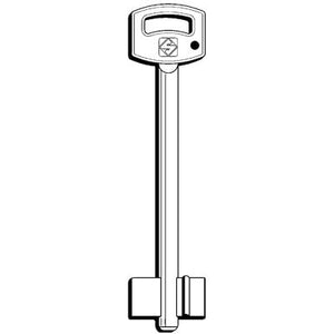 CHIAVE DOPPIA MAPPA SAB 5SAB4 SILCA - OTTONE NICHELATO- 5 pezzi