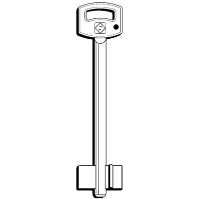 CHIAVE DOPPIA MAPPA SAB 5SAB4 SILCA - OTTONE NICHELATO- 5 pezzi