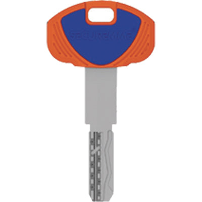 CHIAVE PUNZONATA EVO K64 1A SECUREMME - OTTONE NICHELATO- 5 pezzi