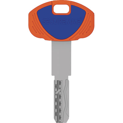 CHIAVE PUNZONATA EVO K64 1B SECUREMME - OTTONE NICHELATO- 5 pezzi