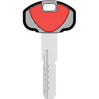 CHIAVE PUNZONATA SECUREMME K2 ORIGINALE - OTTONE NICHELATO- 5 pezzi