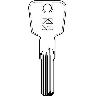 CHIAVE PUNZONATA TITAN DOM CR TN32 SILCA - OTTONE NICHELATO- 5 pezzi