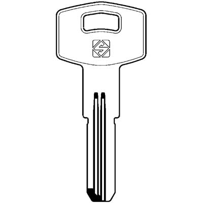 CHIAVE PUNZONATA FIAM FI3R SILCA - OTTONE NICHELATO- 5 pezzi