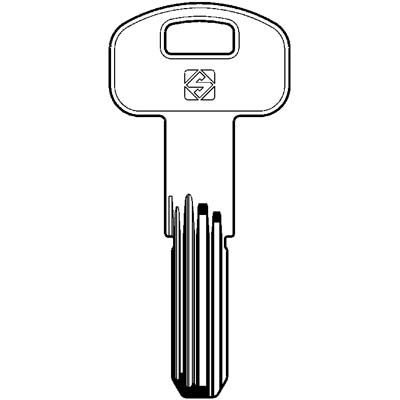 CHIAVE PUNZONATA SECUREMME K2 SCM1R SILCA - OTTONE NICHELATO- 10 pezzi