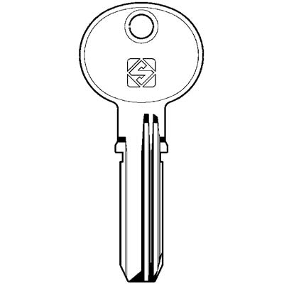 CHIAVE PUNZONATA TESA TORTEROLO RE TE7 SILCA - OTTONE NICHELATO- 5 pezzi