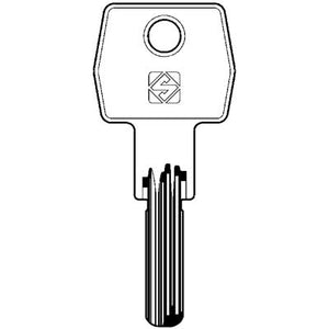 CHIAVE PUNZONATA CORBIN CB98 SILCA - OTTONE NICHELATO- 5 pezzi