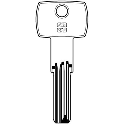 CHIAVE PUNZONATA CORBIN CB97 SILCA - OTTONE NICHELATO- 10 pezzi