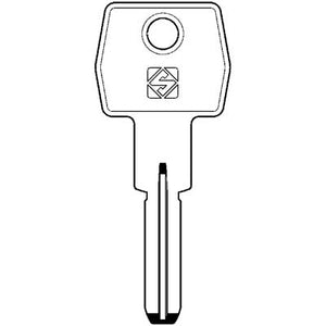 CHIAVE PUNZONATA AGB AGB5 SILCA - SCUDO 9000 OTTONE NICHELATO- 10 pezzi