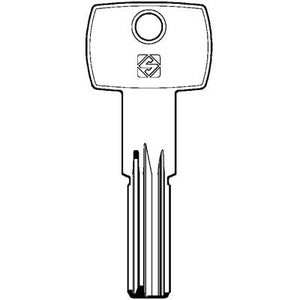 CHIAVE PUNZONATA AGB AGB8 SILCA - SCUDO 7000 OTTONE NICHELATO- 10 pezzi