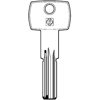 CHIAVE PUNZONATA AGB AGB8 SILCA - SCUDO 7000 OTTONE NICHELATO- 10 pezzi