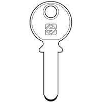 CHIAVE PUNZONATA KABA KA1 SILCA  OTTONE NICHELATO