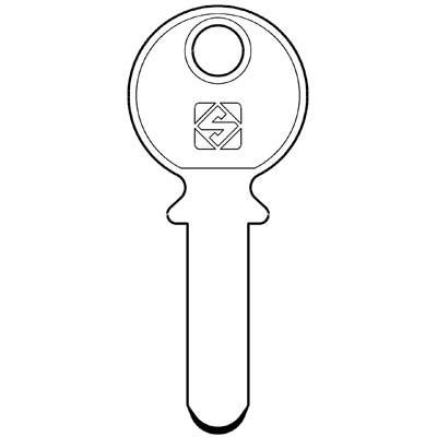 CHIAVE PUNZONATA KABA KA1 SILCA  OTTONE NICHELATO