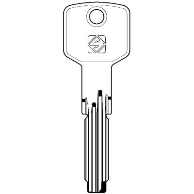 CHIAVE PUNZONATA CISA CS62 SILCA - OTTONE NICHELATO- 10 pezzi