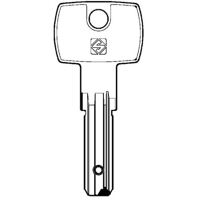 CHIAVE PUNZONATA DOM DM139 SILCA  OTTONE NICHELATO