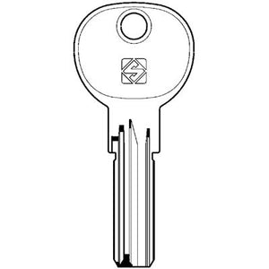 CHIAVE PUNZONATA ISEO R11 IE14 SILCA - OTTONE NICHELATO- 10 pezzi