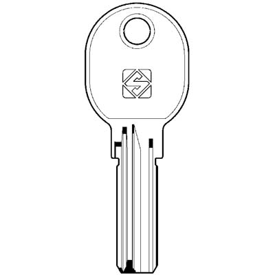 CHIAVE PUNZONATA ISEO R6 R7 IE15 SILCA - OTTONE NICHELATO- 10 pezzi