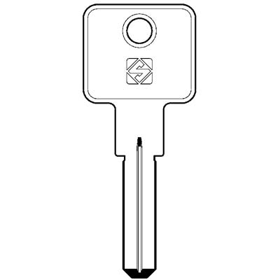 CHIAVE PUNZONATA MG MONTI MG8 SILCA - OTTONE NICHELATO- 5 pezzi