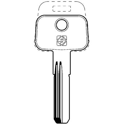 CHIAVE PUNZONATA POTENT PT4R SILCA - OTTONE NICHELATO- 10 pezzi