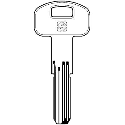 CHIAVE PUNZONATA SECUREMME K1 SCM2 SILCA - OTTONE NICHELATO- 5 pezzi